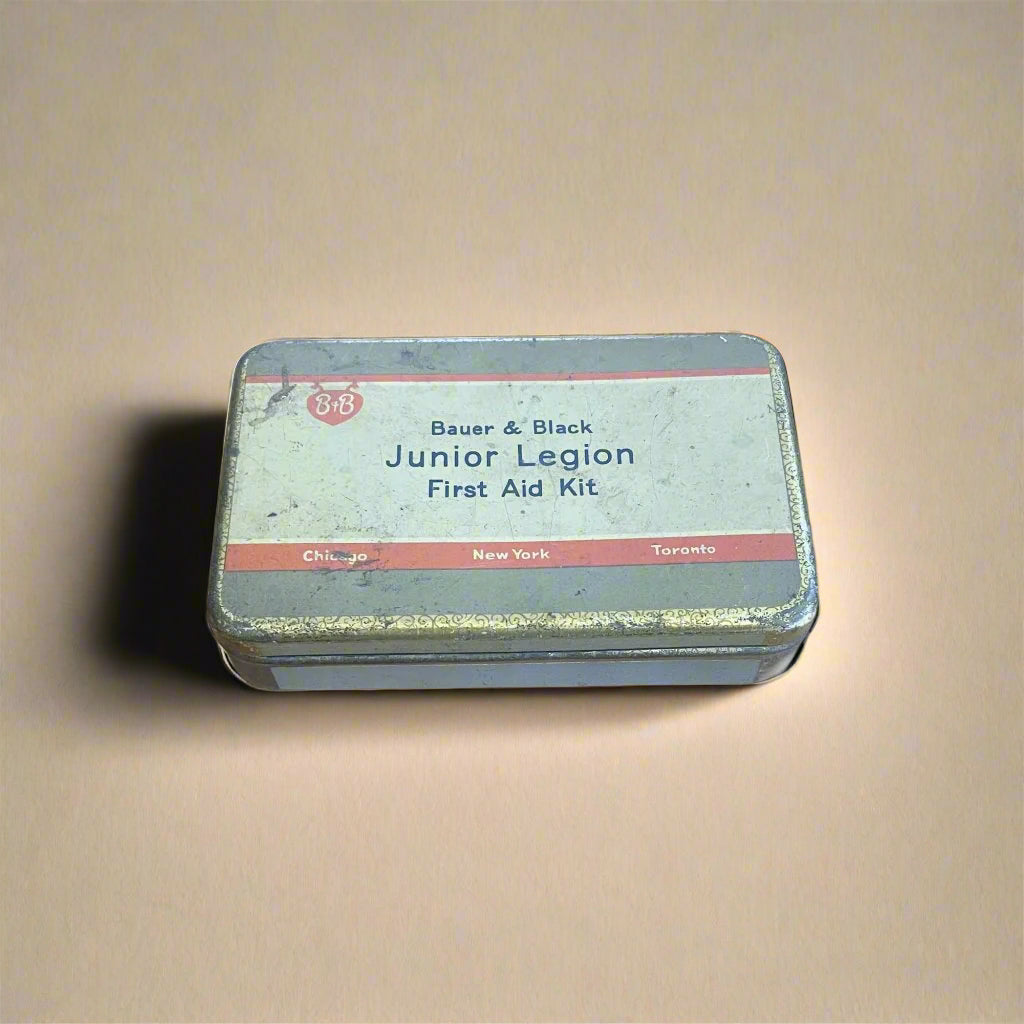 Antique Mid-1920s Bauer & Black Junior Legion First Aid Kit Tin