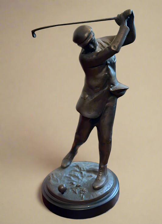 Antique Brass Golf Sculpture