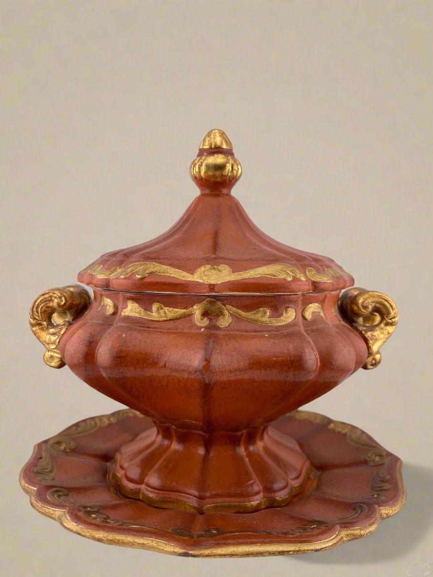 1960s Italian Hand-Painted Candy Jar