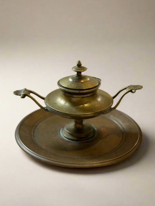 Brass Inkwell