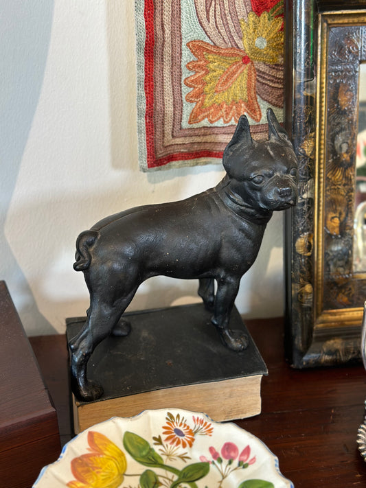 Cast Iron Boston Terrier Doorstopper