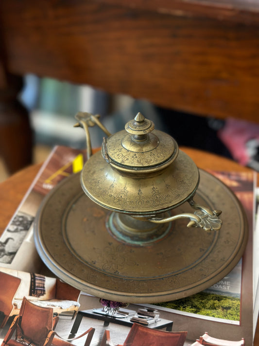 Brass Inkwell