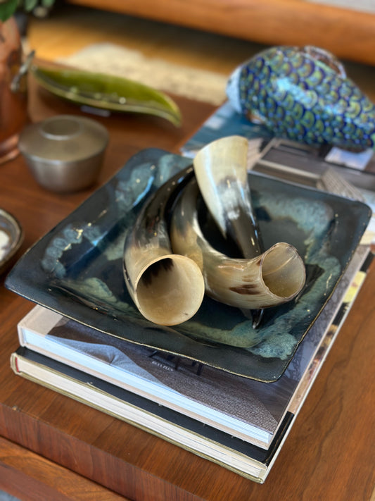 Blue Ceramic Square Tray