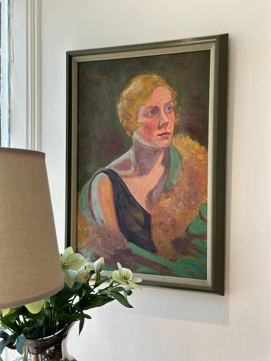 Seated Blonde Painting