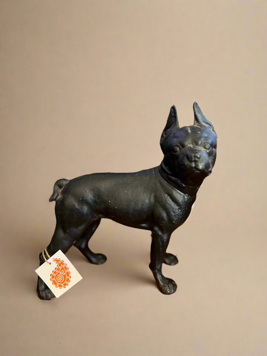 Cast Iron Boston Terrier Doorstopper