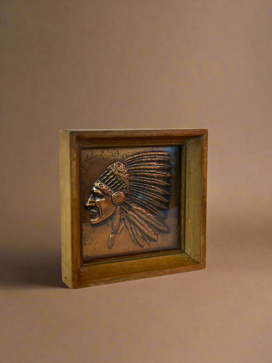 Copper Imprint Native American Chief