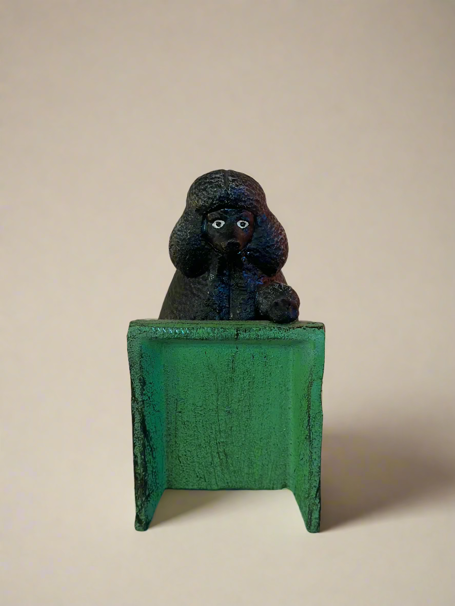 Cast Iron Poodle Bookend