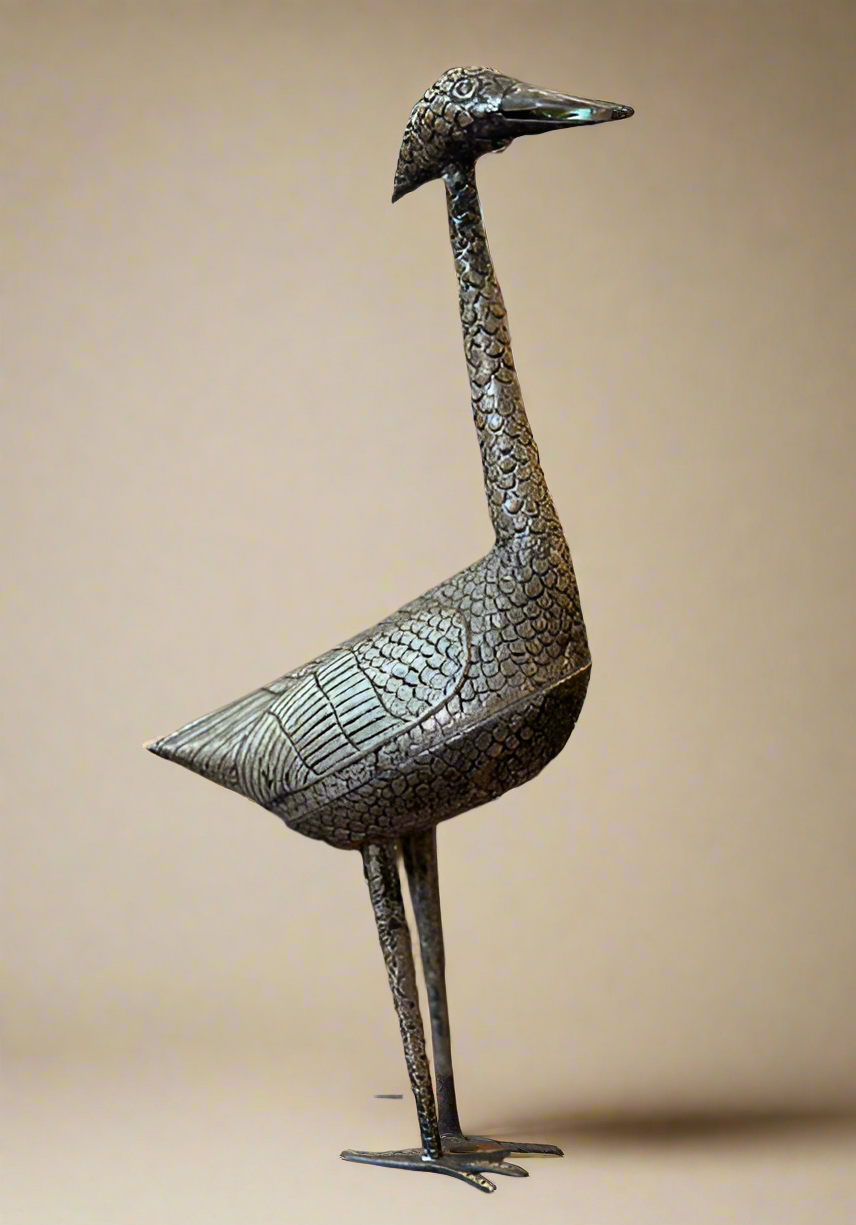 Antique Sterling Silver Tall Bird Figure